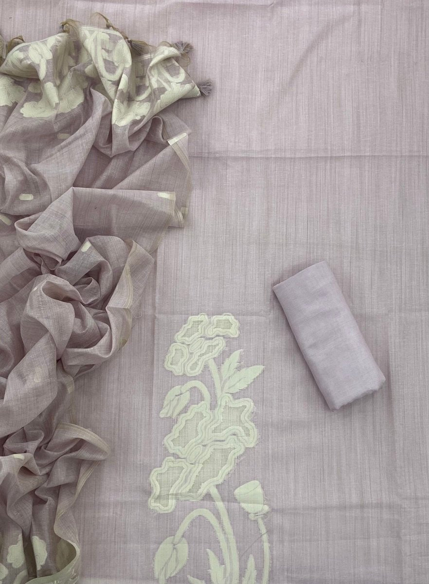 Classy Weaves Muga Cotton Silk Suit Set - Yanchi