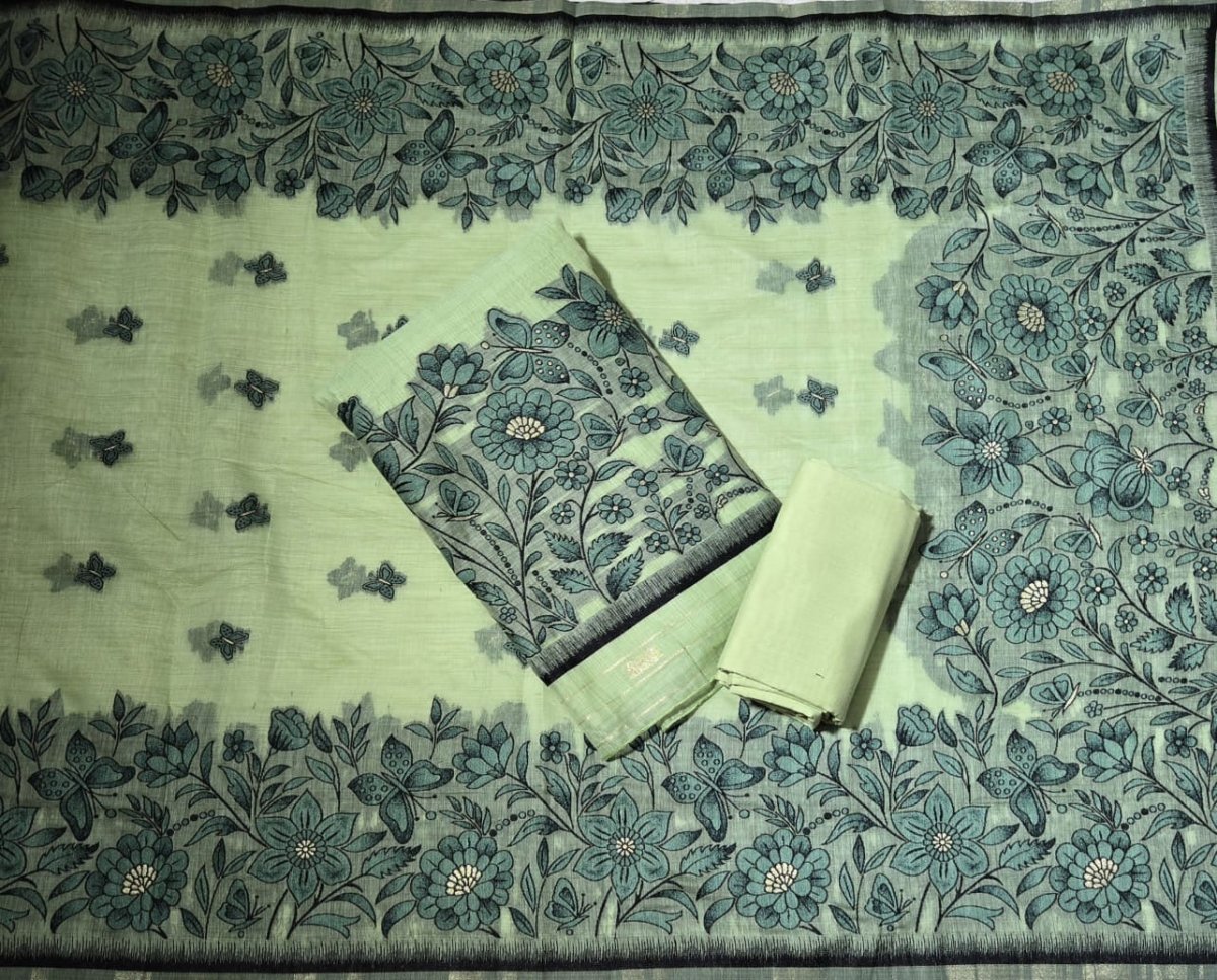 Classy Weaves Muga Cotton Silk Suit Set (2051) - Yanchi