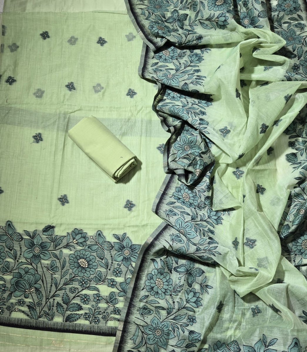 Classy Weaves Muga Cotton Silk Suit Set (2051) - Yanchi