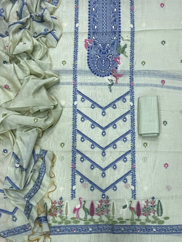 Classy Weaves Muga Cotton Silk Suit Set (2064) - Yanchi