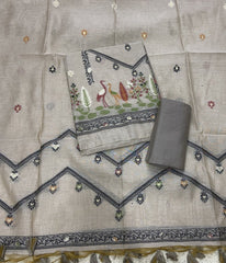 Classy Weaves Muga Cotton Silk Suit Set (2064) - Yanchi