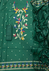 Classy Weaves Muga Cotton Silk Suit Set (2082) - Yanchi