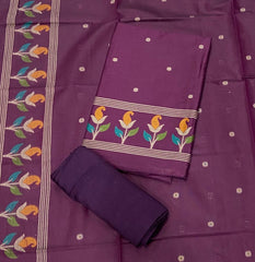 Classy Weaves Muga Cotton Silk Suit Set (2082) - Yanchi