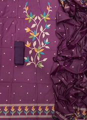 Classy Weaves Muga Cotton Silk Suit Set (2082) - Yanchi