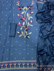 Classy Weaves Muga Cotton Silk Suit Set (2082) - Yanchi