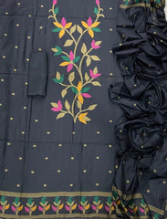 Classy Weaves Muga Cotton Silk Suit Set (2082) - Yanchi