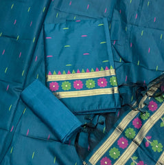 Classy Weaves Muga Cotton Silk Suit Set (2096) - Yanchi