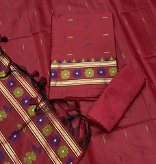 Classy Weaves Muga Cotton Silk Suit Set (2096) - Yanchi