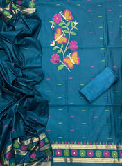 Classy Weaves Muga Cotton Silk Suit Set (2096) - Yanchi