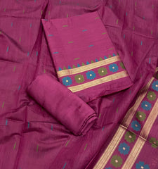 Classy Weaves Muga Cotton Silk Suit Set (2096) - Yanchi