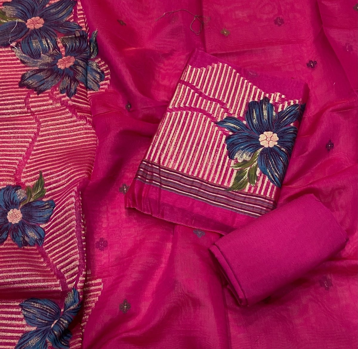 Classy Weaves Muga Cotton Silk Suit Set (2099) - Yanchi