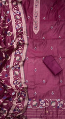 Classy Weaves Muga Cotton Silk Suit Set - Yanchi