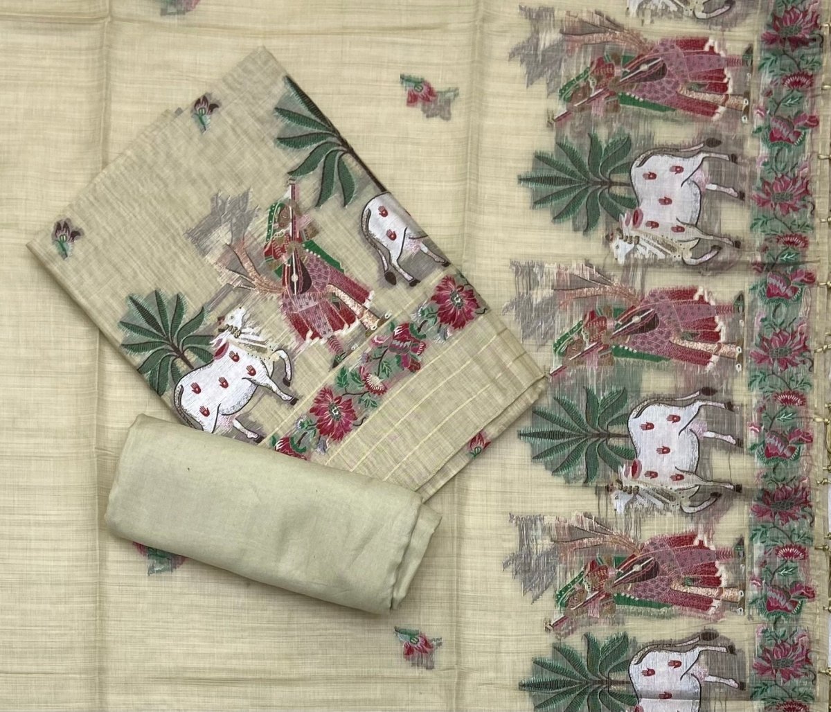 Classy Weaves Muga Cotton Silk Suit Set - Yanchi