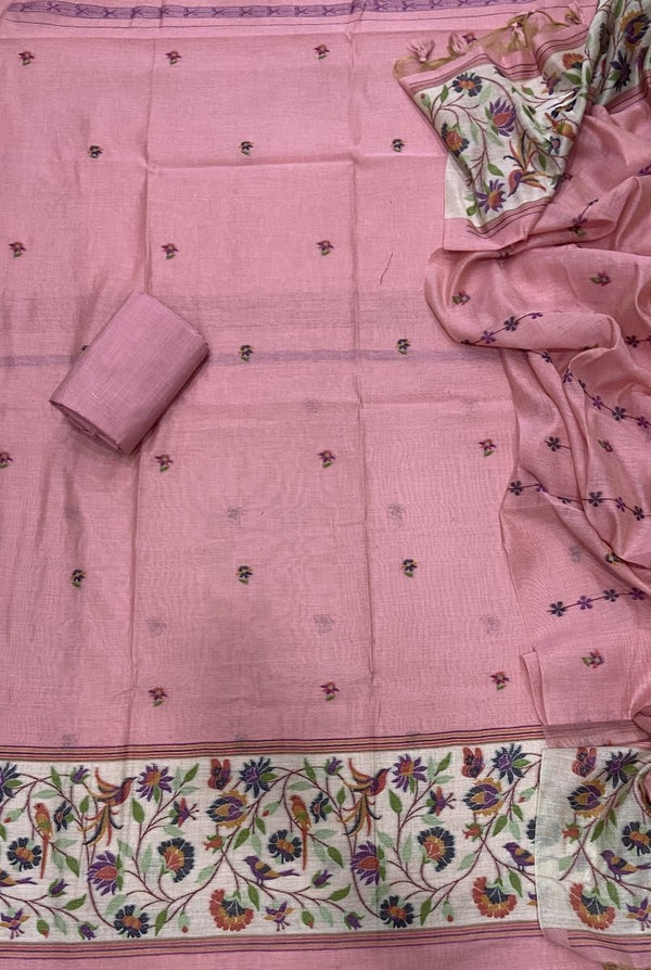 Classy Weaves Muga Cotton Silk Suit Set - Yanchi