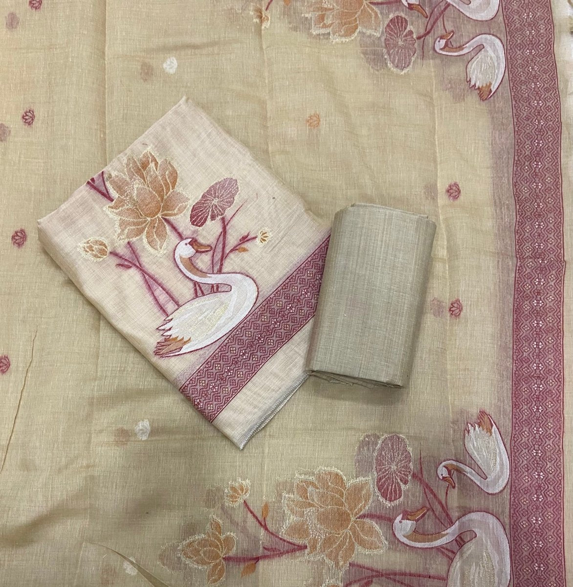 Classy Weaves Muga Cotton Silk Suit Set - Yanchi