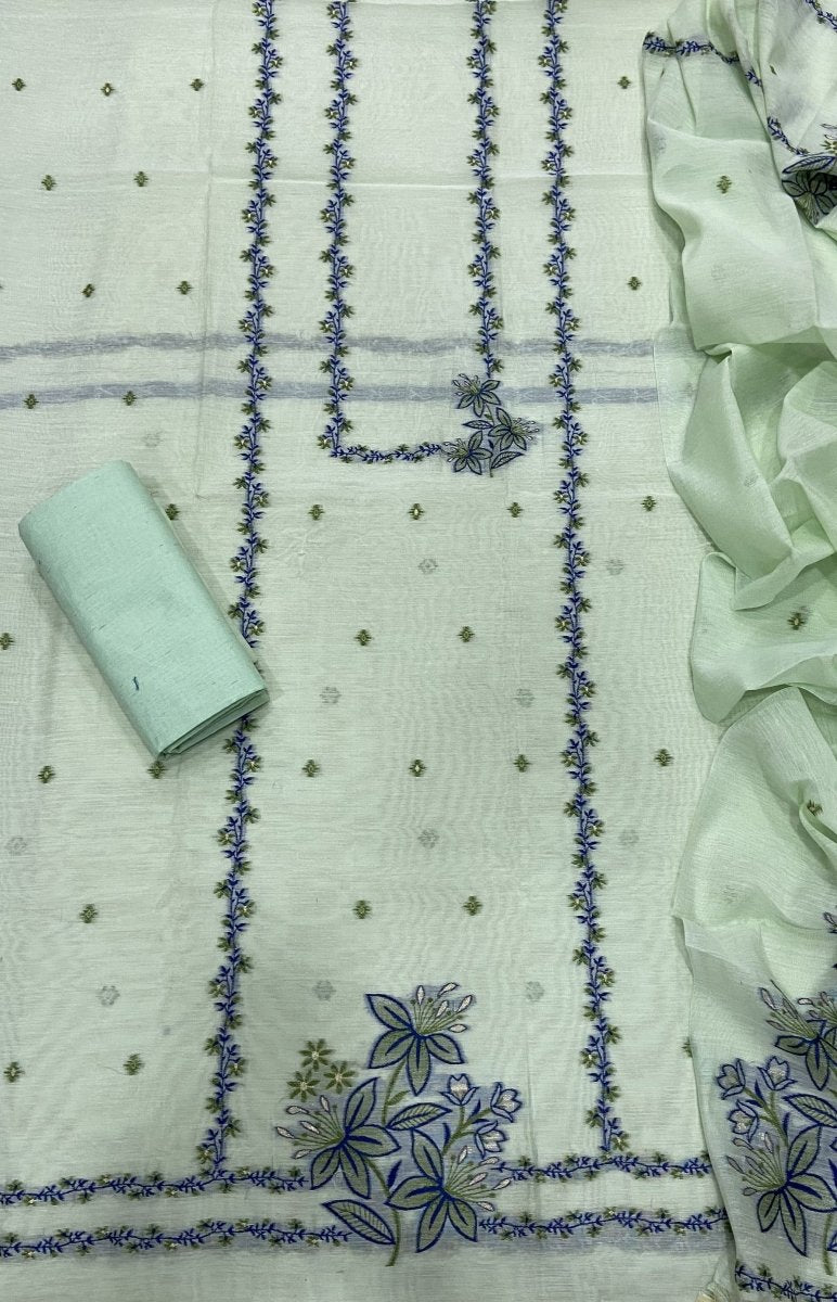 Classy Weaves Muga Cotton Silk Suit Set - Yanchi
