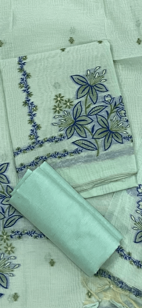 Classy Weaves Muga Cotton Silk Suit Set - Yanchi