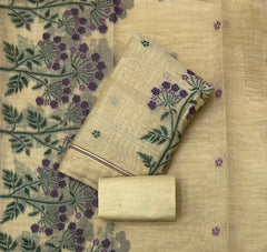 Classy Weaves Muga Cotton Silk Suit Set - Yanchi
