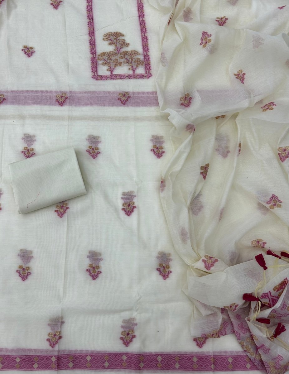 Classy Weaves Muga Cotton Silk Suit Set - Yanchi
