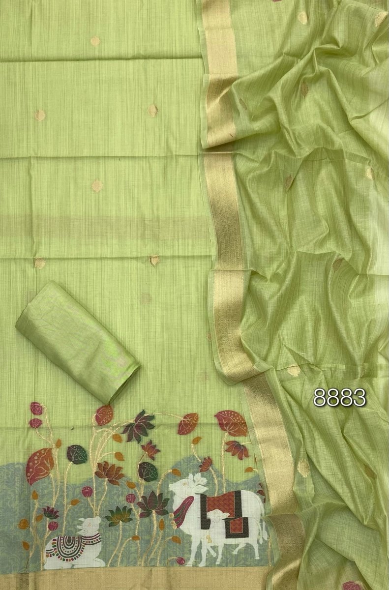 Classy Weaves Muga Cotton Silk Suit Set - Yanchi
