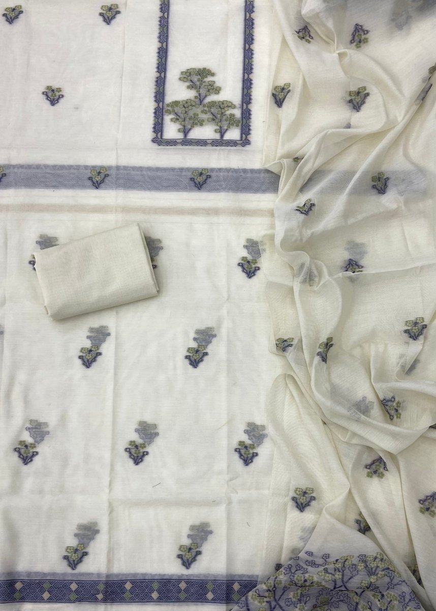 Classy Weaves Muga Cotton Silk Suit Set - Yanchi