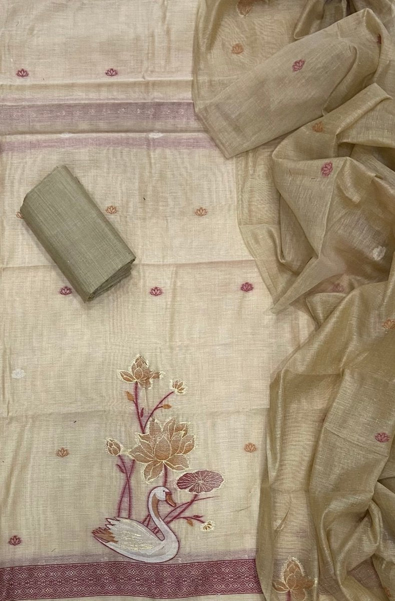 Classy Weaves Muga Cotton Silk Suit Set - Yanchi
