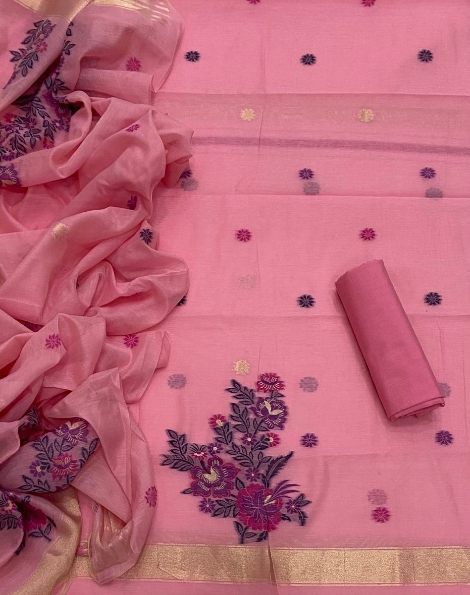 Classy Weaves Muga Cotton Silk Suit Set - Yanchi