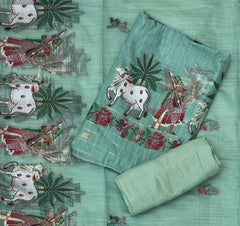 Classy Weaves Muga Cotton Silk Suit Set - Yanchi