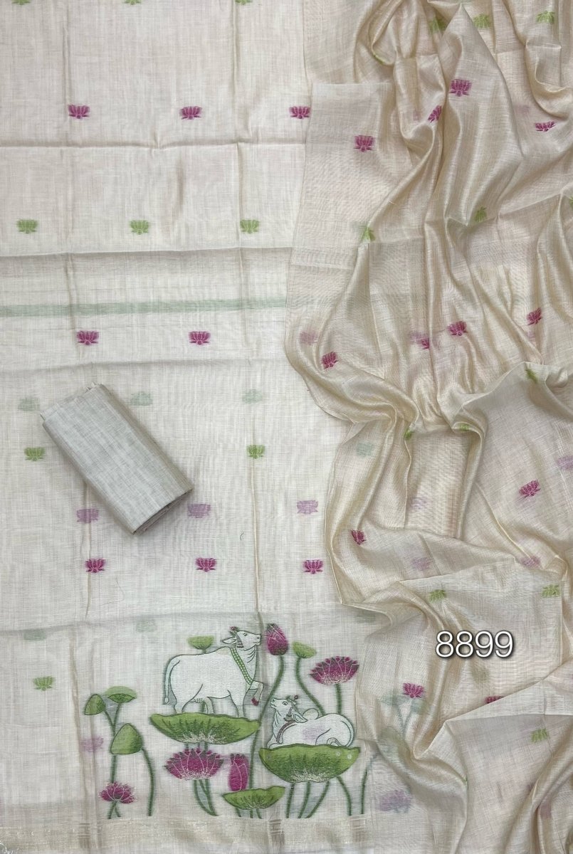 Classy Weaves Muga Cotton Silk Suit Set - Yanchi