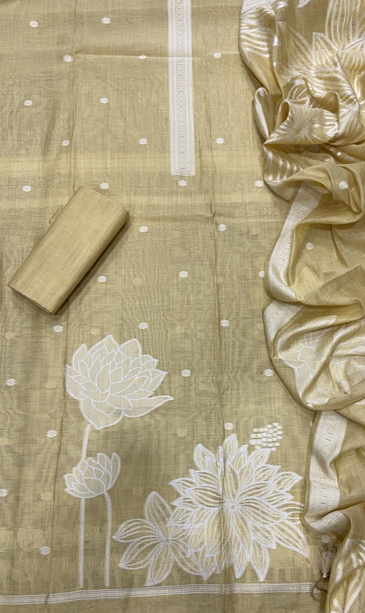 Classy Weaves Muga Cotton Silk Suit Set - Yanchi