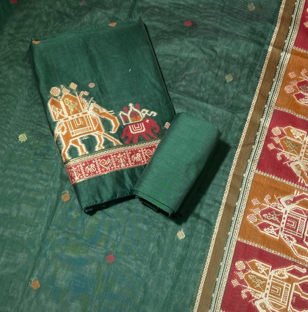 Classy Weaves Muga Cotton Silk Suit Set - Yanchi