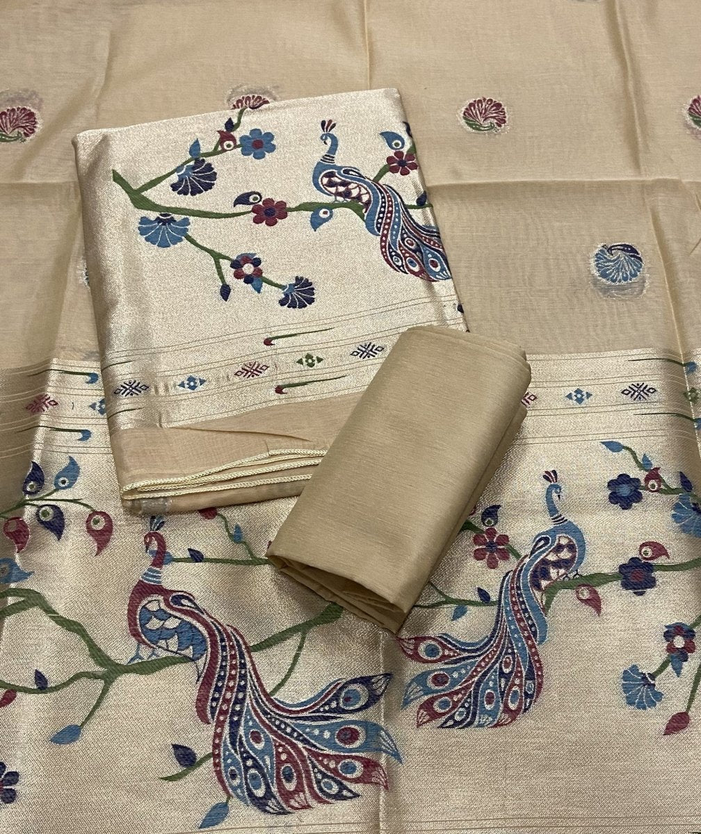 Classy Weaves Muga Cotton Silk Suit Set - Yanchi