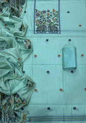 Classy Weaves Muga Cotton Silk Suit Set (4027) - Yanchi