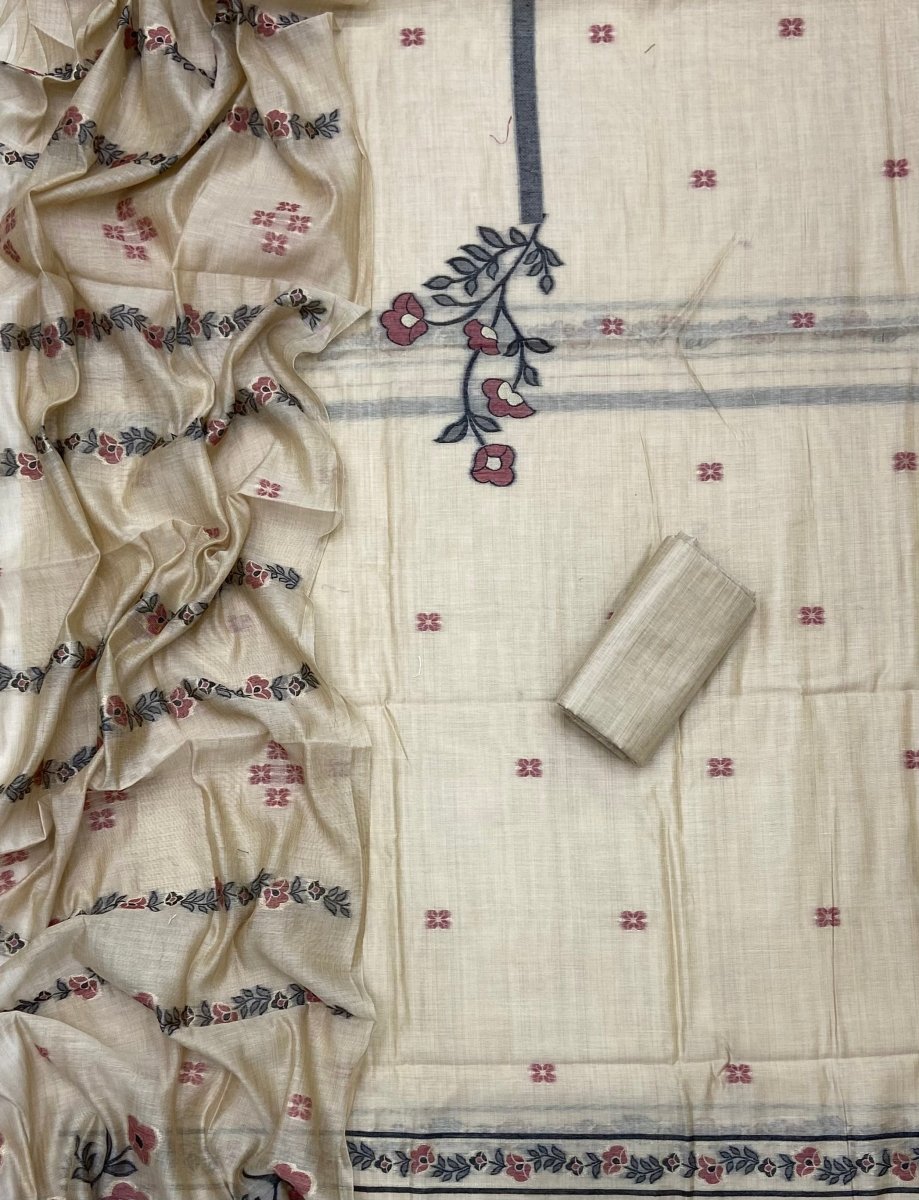 Classy Weaves Muga Cotton Silk Suit Set - Yanchi