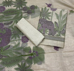 Classy Weaves Muga Cotton Silk Suit Set (4060) - Yanchi