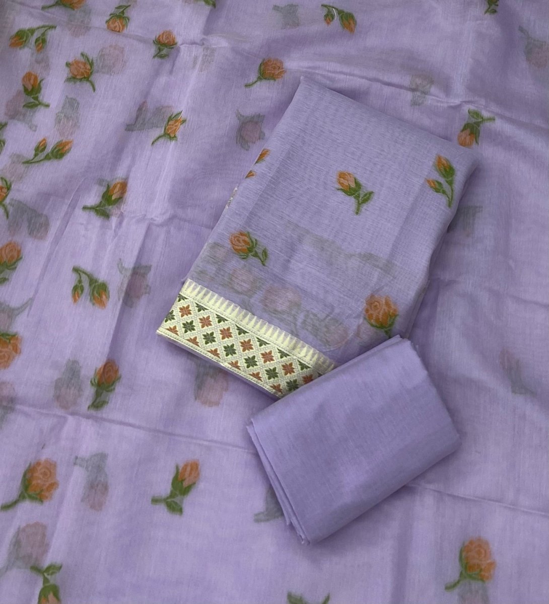 Classy Weaves Muga Cotton Silk Suit Set - Yanchi