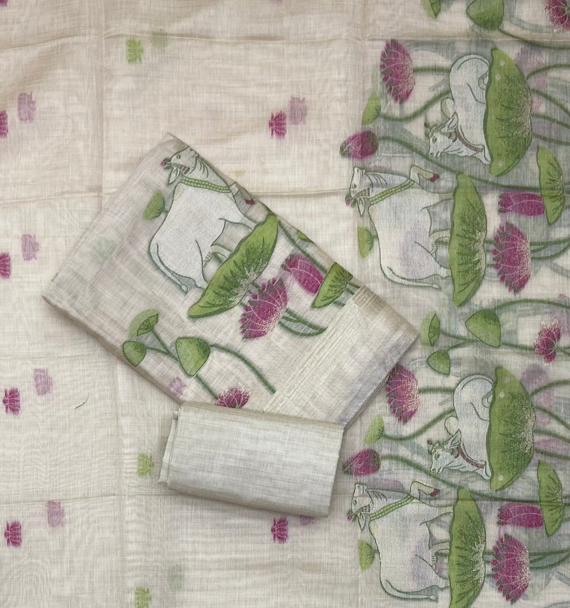 Classy Weaves Muga Cotton Silk Suit Set - Yanchi