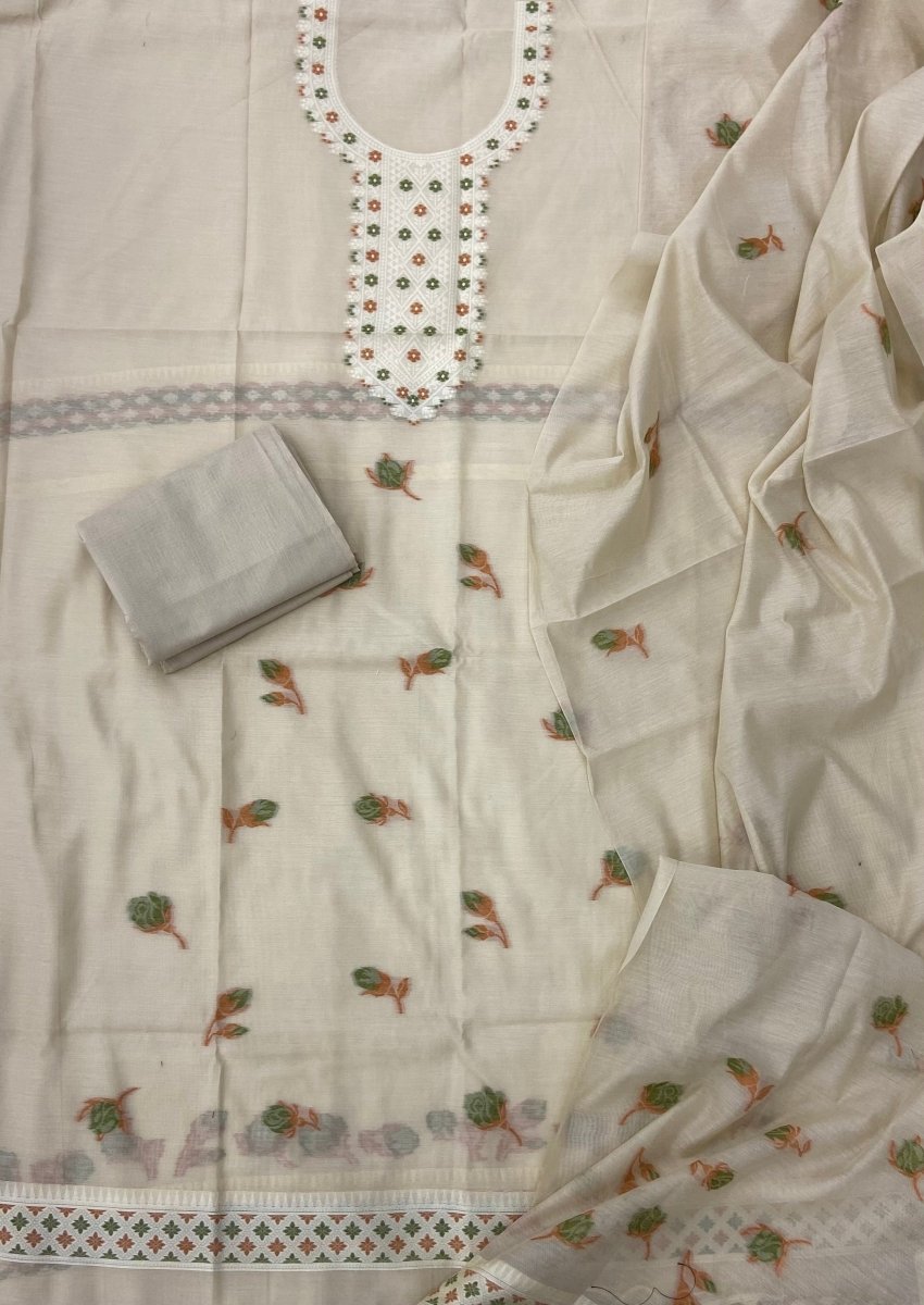 Classy Weaves Muga Cotton Silk Suit Set - Yanchi