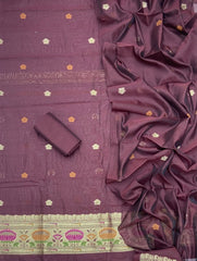 Classy Weaves Muga Cotton Silk Suit Set - Yanchi