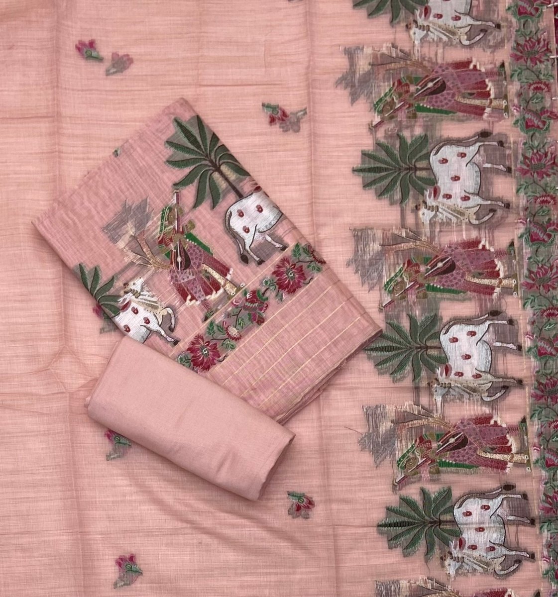 Classy Weaves Muga Cotton Silk Suit Set - Yanchi