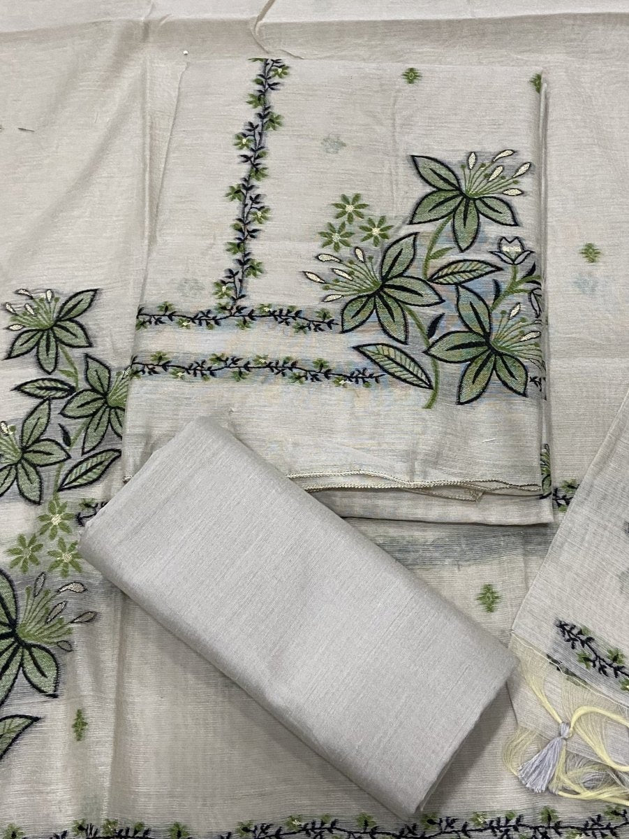 Classy Weaves Muga Cotton Silk Suit Set - Yanchi