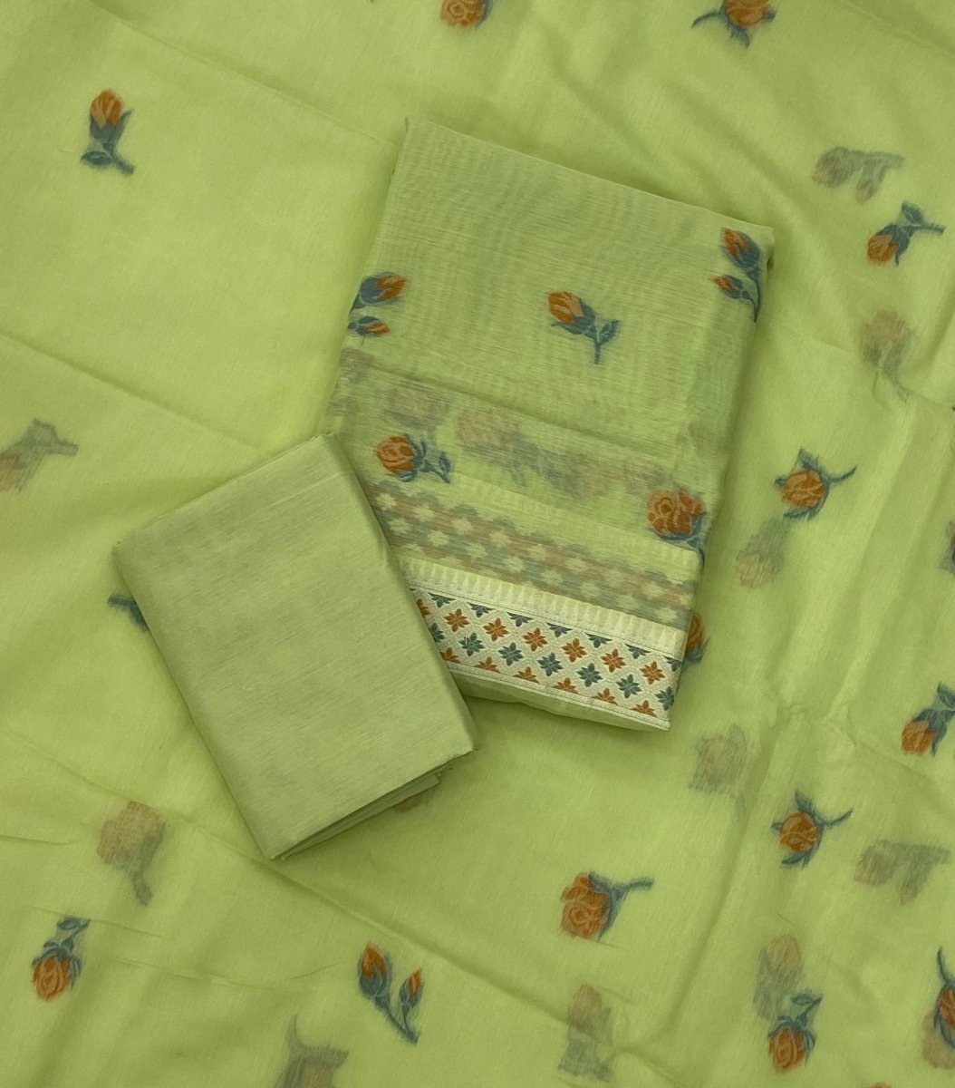 Classy Weaves Muga Cotton Silk Suit Set - Yanchi