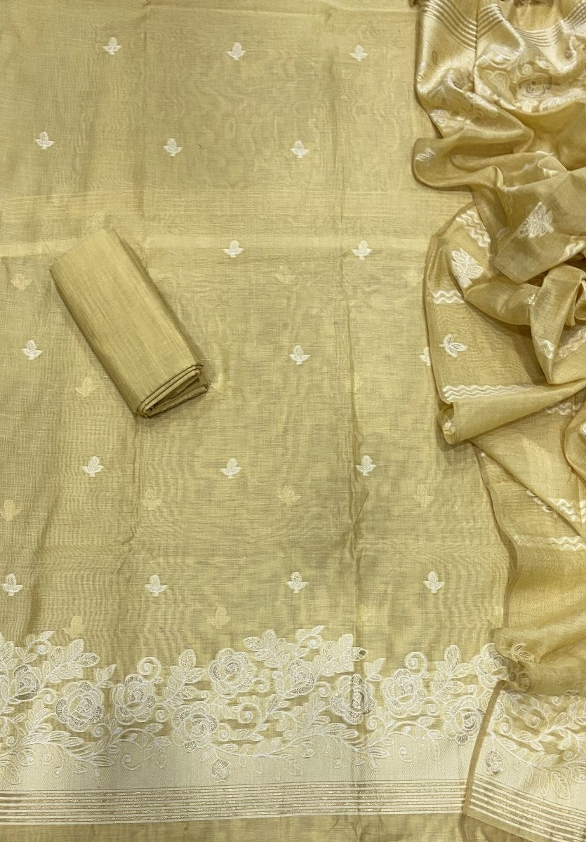 Classy Weaves Muga Cotton Silk Suit Set - Yanchi