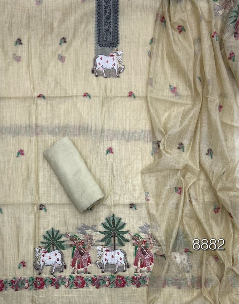 Classy Weaves Muga Cotton Silk Suit Set - Yanchi