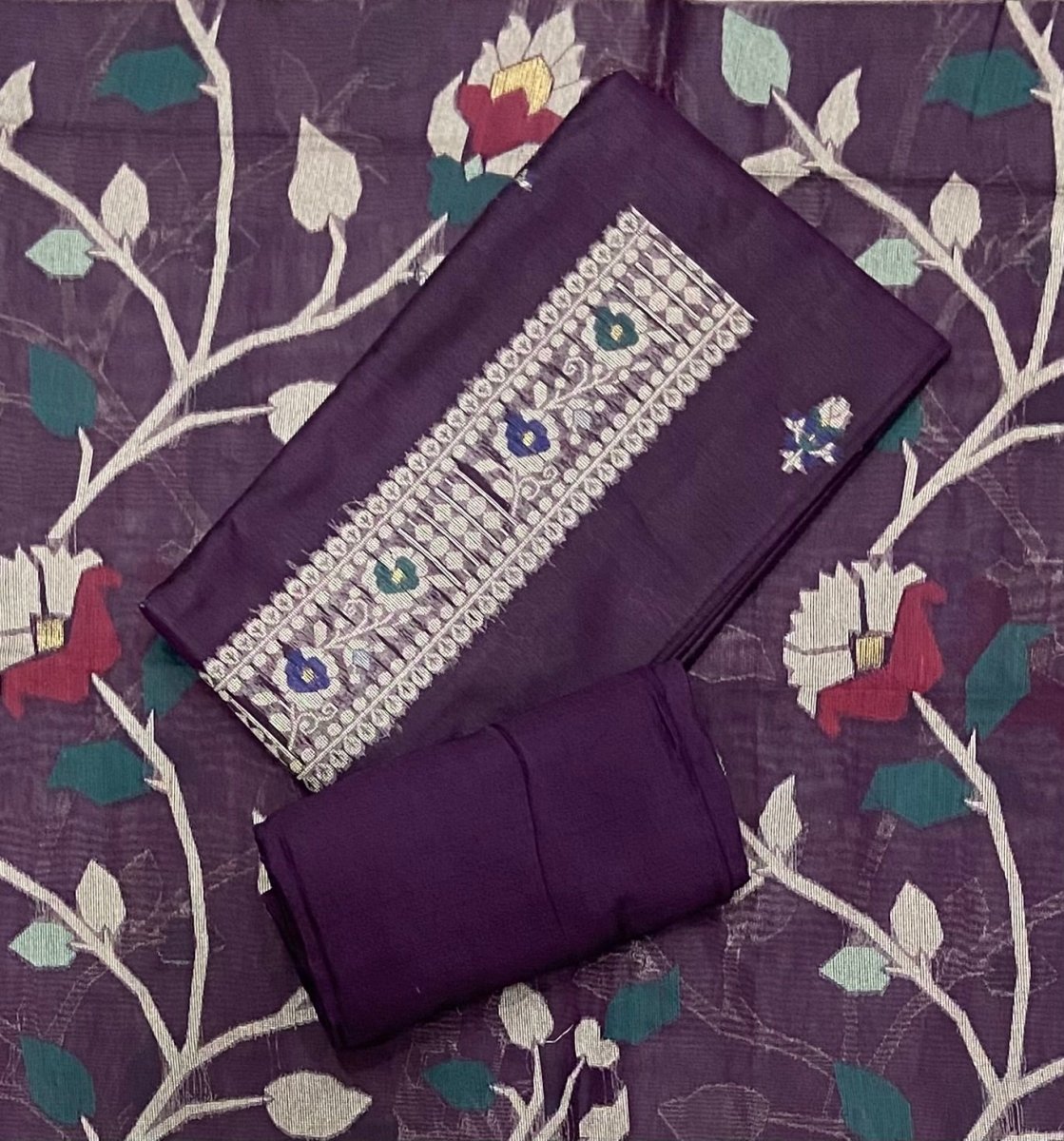 Classy Weaves Muga Cotton Silk Suit Set - Yanchi