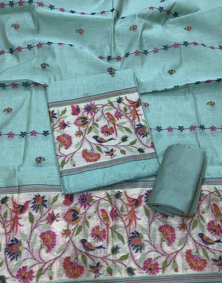 Classy Weaves Muga Cotton Silk Suit Set - Yanchi