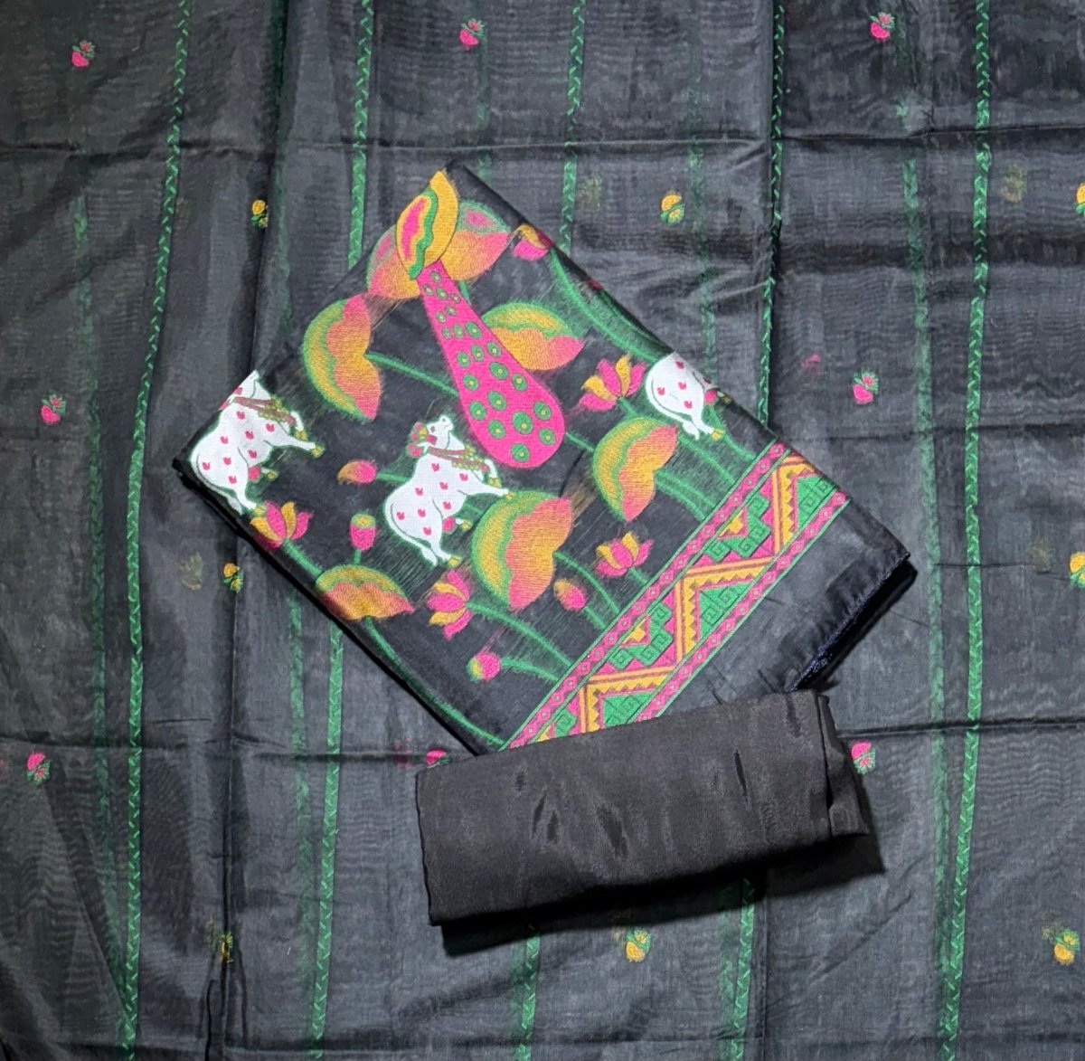 Classy Weaves Muga Cotton Silk Suit Set - Yanchi