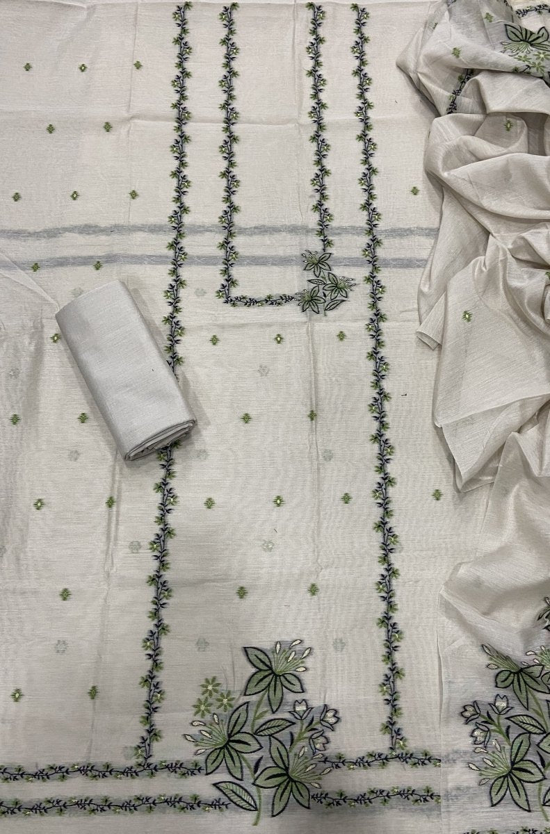Classy Weaves Muga Cotton Silk Suit Set - Yanchi