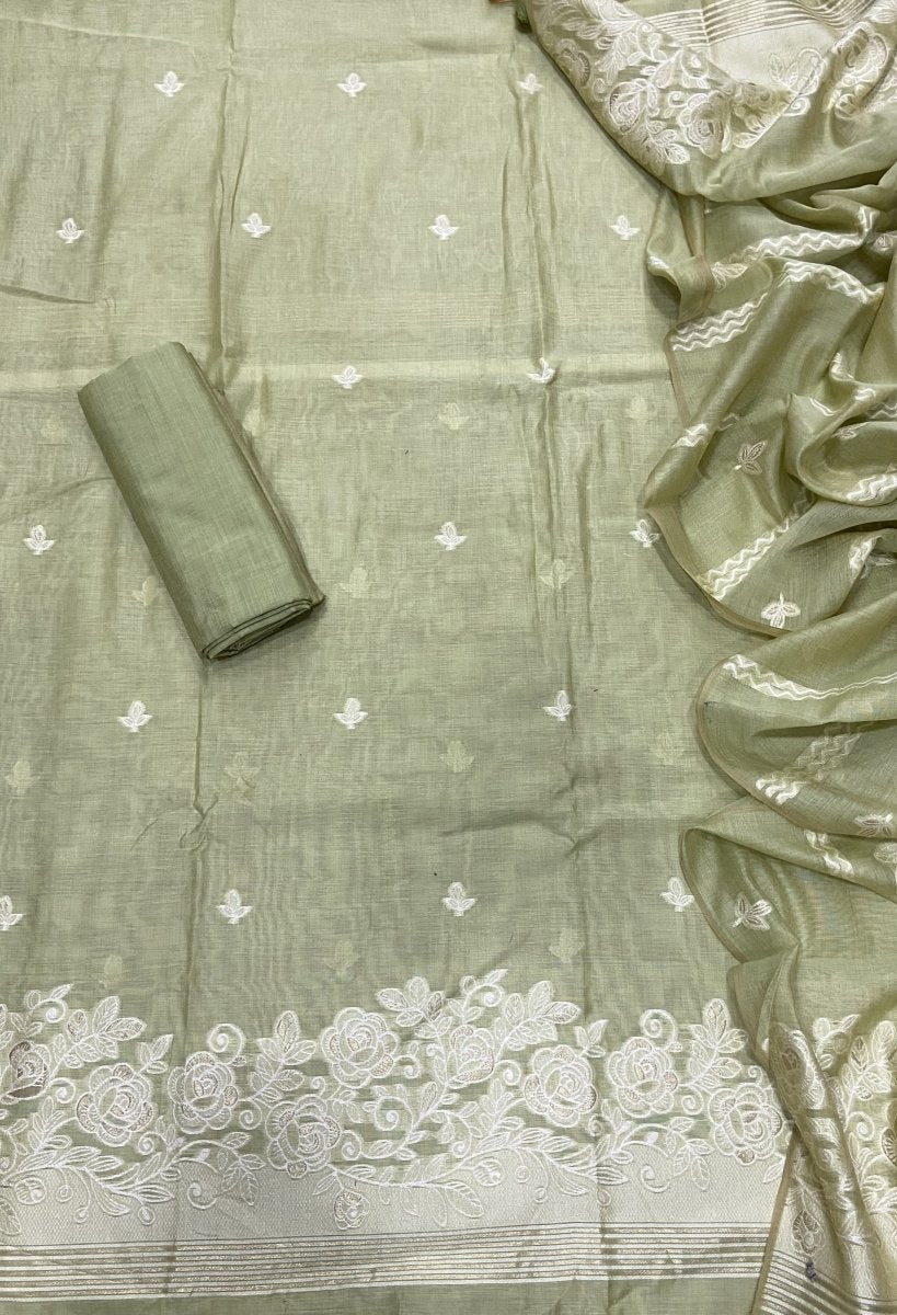 Classy Weaves Muga Cotton Silk Suit Set - Yanchi