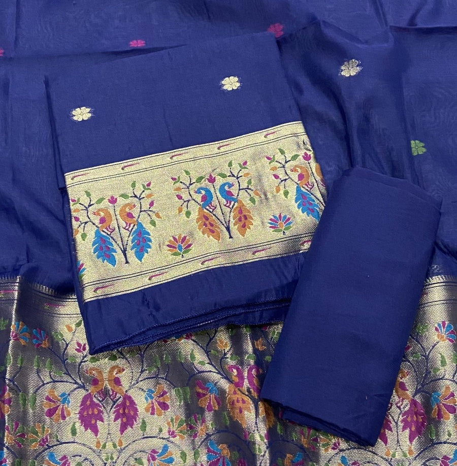 Classy Weaves Muga Cotton Silk Suit Set - Yanchi